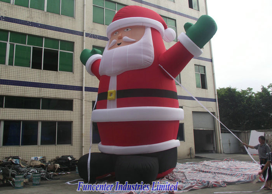 Pvc bedekte de Opblaasbare Kerstman, Opblaasbare Vuurvaste met een laag Kerstmisdecoratie