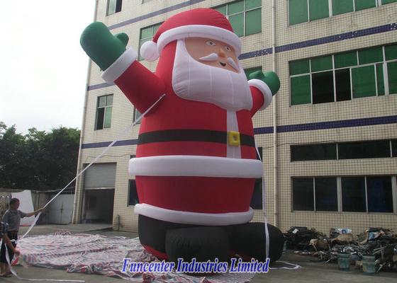 Pvc bedekte de Opblaasbare Kerstman, Opblaasbare Vuurvaste met een laag Kerstmisdecoratie