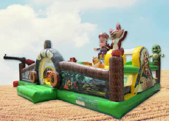 Pvc-Dier van het Geteerd zeildoek draagt het Opblaasbare Pretpark de Digitale Druk van het Dierentuinthema