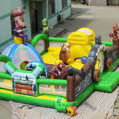 Pvc-Dier van het Geteerd zeildoek draagt het Opblaasbare Pretpark de Digitale Druk van het Dierentuinthema