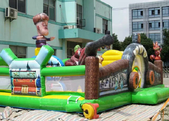 Pvc-Dier van het Geteerd zeildoek draagt het Opblaasbare Pretpark de Digitale Druk van het Dierentuinthema