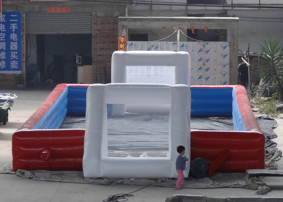 Rood en Blauw Opblaasbaar Voetbalspel 18x10m Afmeting voor Pretpark