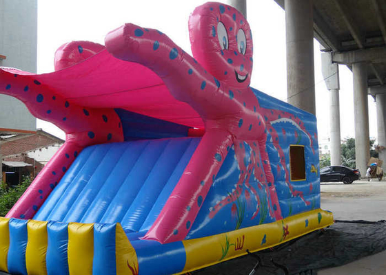 Het Kasteel Kleurrijke Druk van Bouncy van het octopuspatroon Opblaasbare met Dia