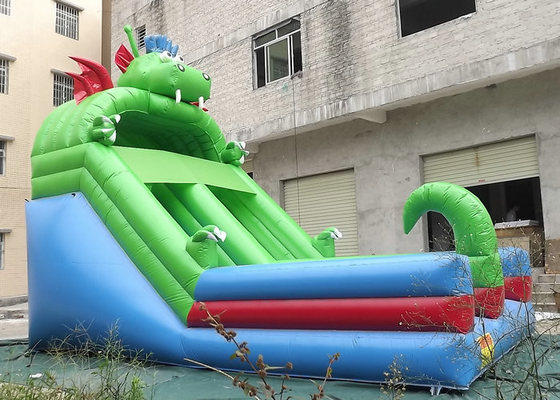 Commerciële Opblaasbare de Diavlam van het dinosaurusontwerp - pvc van vertragersplato