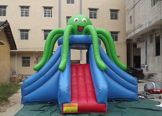 De groene Populaire Aantrekkelijkheid Versterkte Stroken van de Octopus Reuze Opblaasbare Dia bij Verbinding