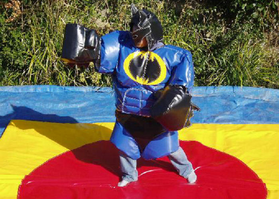 Superman die Sumo-het Worstelen de Kostuums Aangepaste Interactieve Spelen van Kleurenvolwassenen gestalte geven