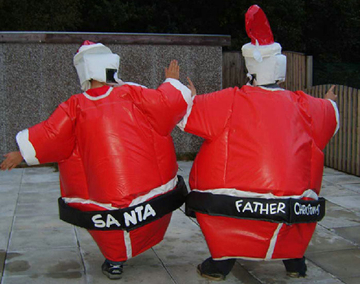 De Kostuums van Sumo van de Kerstmiskerstman, Slag - omhoog Sumo-Kostuum voor Jonge geitjes/het Spel van Volwassenenkerstmis
