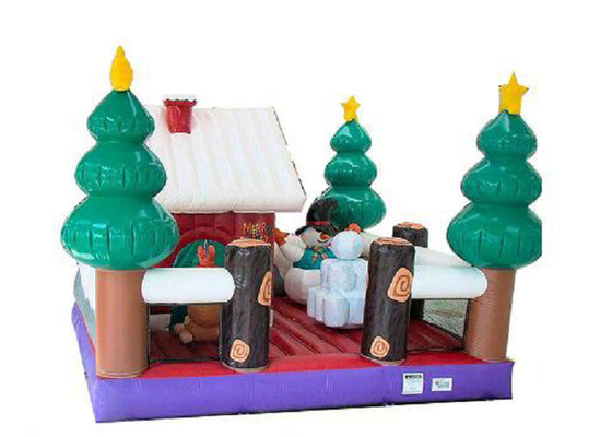 4m Opblaasbaar Kerstmishuis van Lengtepvc, de Opblaasbare Bestand Scheur van het Spronghuis