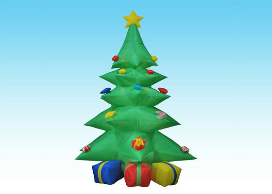 De adverterende Met een laag bedekte Nylon Materialen van de Bevorderings Opblaasbare Kerstboom pvc
