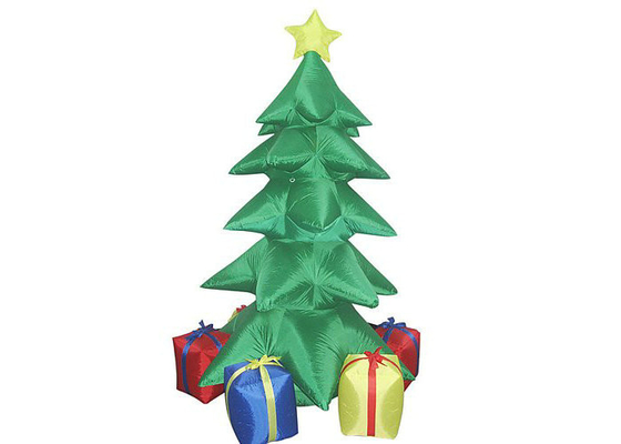 De adverterende Met een laag bedekte Nylon Materialen van de Bevorderings Opblaasbare Kerstboom pvc