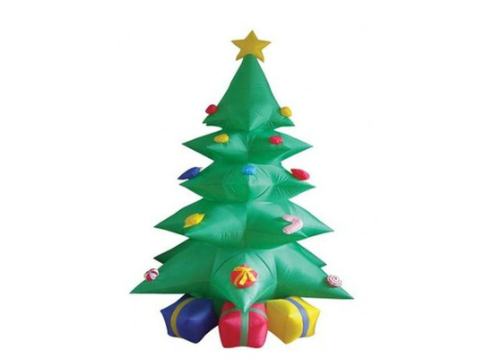 De adverterende Met een laag bedekte Nylon Materialen van de Bevorderings Opblaasbare Kerstboom pvc