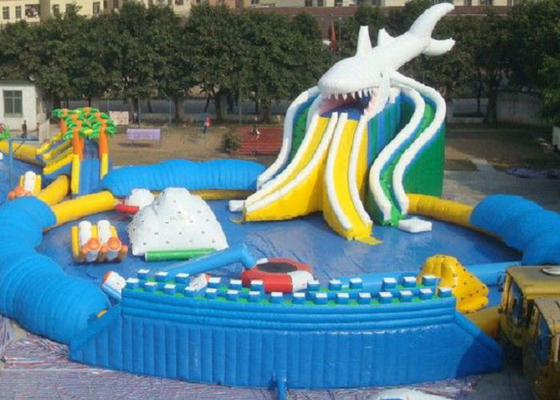 Openluchtoem van het het Waterpark van pvc Opblaasbare die met de Dia van het Poolwater wordt aangepast