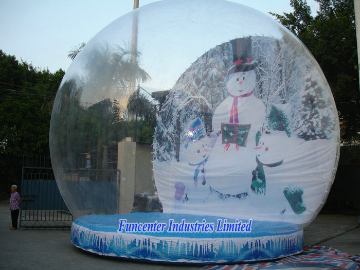 Opblaasbare Kerstmisdecoratie van de sneeuwbol, Slag - omhoog het Elegante Ontwerp van de Sneeuwbol
