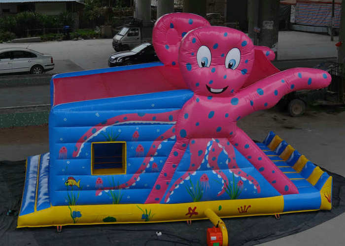 Het Kasteel Kleurrijke Druk van Bouncy van het octopuspatroon Opblaasbare met Dia
